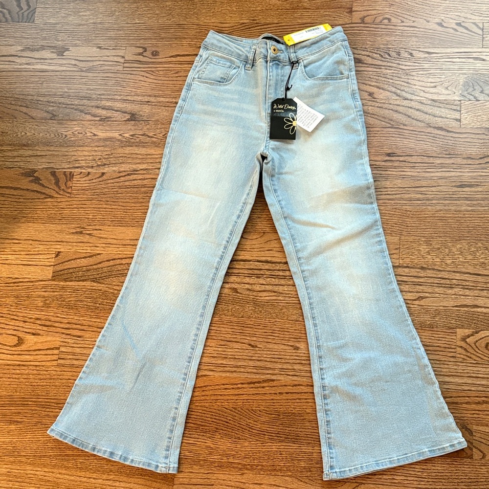 NWT Girls Wild Daisy by Zunie Mid Rise Flare Jeans size 12